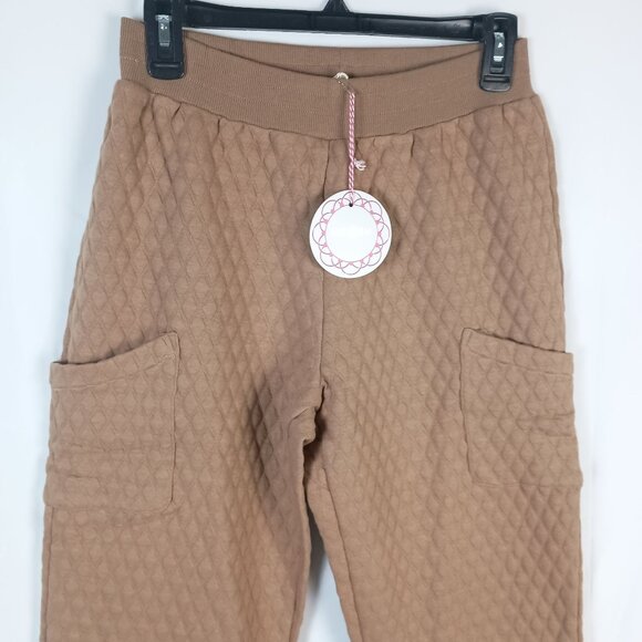 Umgee Quilted Utility Jogger Pants Women S High Rise Casual Lounge NWT - Picture 2 of 6